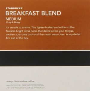 Starbucks Coffee Breakfast Blend 60 Count K cups®