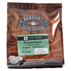 Baronet Coffee French Roast Dark Roast 18ct Coffee Pods