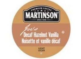 Martinson Decaf Hazelnut Vanilla Light Roast Real Cups 24ct