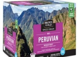 Brown Gold Peruvian Coffee Medium Roast RealCups 24ct