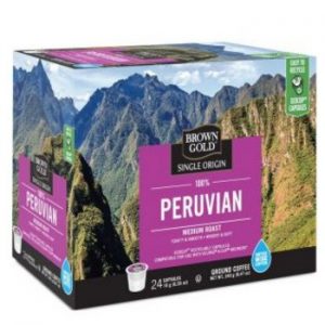Brown Gold Peruvian Coffee Medium Roast RealCups 24ct