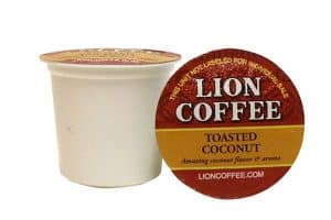 Lion Coffee Toasted Coconut Light Medium Roast 12ct Single Serve Coffee