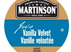 Martinson Joe's Vanilla Velvet Coffee Light Roast Real Cups 24ct