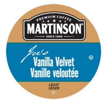 Martinson Joe's Vanilla Velvet Coffee Light Roast Real Cups 24ct