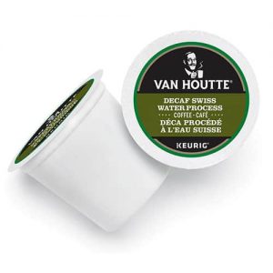 Van Houtte Decaf Swiss Water Fair Trade Organic Coffee Blend Light Roast Kcups 24ct