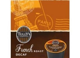 Tully's Coffee Decaf French Roast Dark Roast KCups 24ct