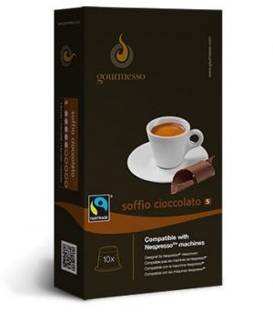 Gourmesso Chocolate Soffio Cioccolato Dark Roast Espresso Capsules 10ct