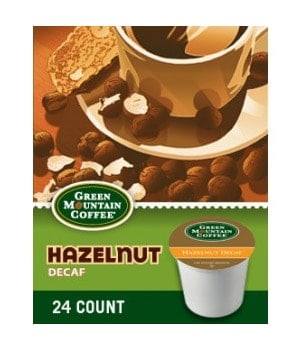 Green Mountain Coffee Decaf Hazelnut Light Roast Kcups 24ct