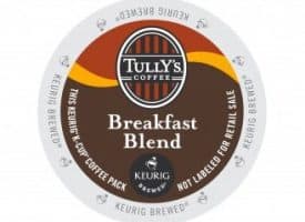 Tully's Coffee Breakfast Blend Light Roast Kcups 24ct