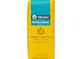 First Colony Organic Rainforest Blend Medium Roast Whole Bean Coffee 40oz