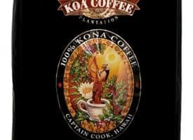 Koa Coffee Estate Kona Blend Whole Bean Coffee Dark Roast 80oz