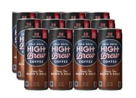 High Brew Coffee Dairy Free Black and Bold Cold Brew Coffee 8oz 12ct