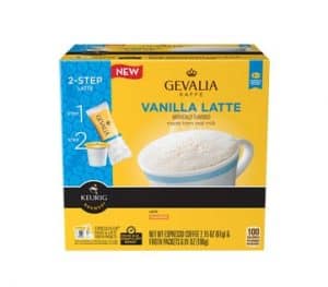 Gevalia Caramel Vanilla Latte Espresso Roast Kcups 9ct