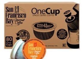 San Francisco Bay Pumpkin Spice Medium Roast Single Serve K-Cups One Cup 80ct