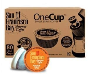 San Francisco Bay Pumpkin Spice Medium Roast Single Serve K-Cups One Cup 80ct