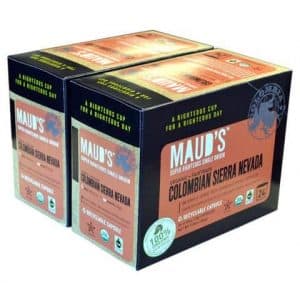 Maud's Righteous Blends Organic Colombian Medium Roast Recyclable Coffee Pods 96ct