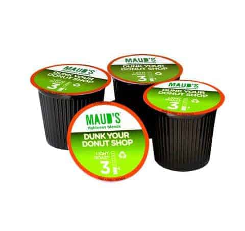 Maud's Righteous Blends Donut Shop Light Roast Recyclable Coffee Pods 100ct