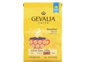 Gevalia Breakfast Blend Whole Bean Ground Dark Roast Coffee 8oz