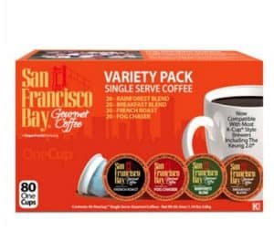 San Francisco Bay Variety Pack Single Serve K-Cups One Cup 80ct