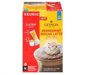 Gevalia Caramel Peppermint Mocha Latte Espresso Roast Kcups 6ct