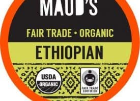 Maud's Righteous Blends Organic Ethiopian Dark Roast Recyclable Coffee Pods 96ct