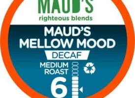 Maud's Righteous Blends Decaf Mellow Mood Medium Roast Recyclable Coffee Pods 100ct