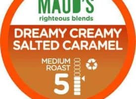 Maud's Righteous Blends Salted Caramel Medium Roast Recyclable Coffee Pods 100ct