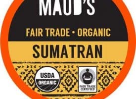 Maud's Righteous Blends Organic Sumatran Medium Roast Recyclable Coffee Pods 96ct