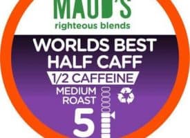 Maud's Righteous Blends Half-Caff Medium Roast Recyclable Coffee Pods 100ct