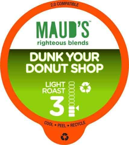Maud's Righteous Blends Donut Shop Light Roast Recyclable Coffee Pods 100ct
