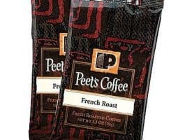 Peet's Coffee French Roast Ground Dark Roast Coffee Portion Packs 2.5oz 18 Packs