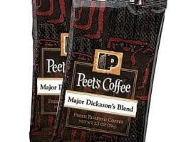 Peet's Coffee Major Dickason's Ground Deep Roast Coffee Portion Packs 2.5oz 18 Packs