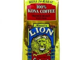 Lion Coffee Kona French Roast Whole Bean Dark Roast Coffee 7oz