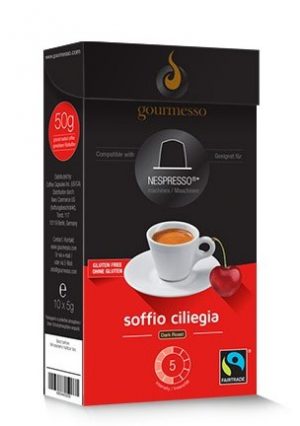 Gourmesso Cherry Soffio Cilegia Dark Roast Espresso Capsules 10ct