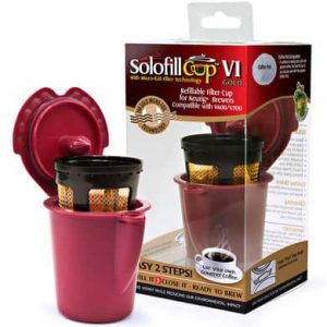 Solofill V1 Gold for Use with Keurig Vue Brewers - Senseo Adapter