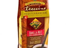 Teeccino Herbal Coffee Vanilla Nut Ground Medium Roast Coffee 11oz