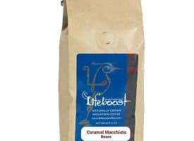 Lifeboost Coffee Fair Trade Organic Caramel Machiato Whole Bean Medium Roast Coffee 12oz