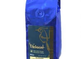 Lifeboost Coffee Fair Trade Organic Blueberry Cinnamon Crumble Coffee Whole Bean Medium Roast Coffee 12oz