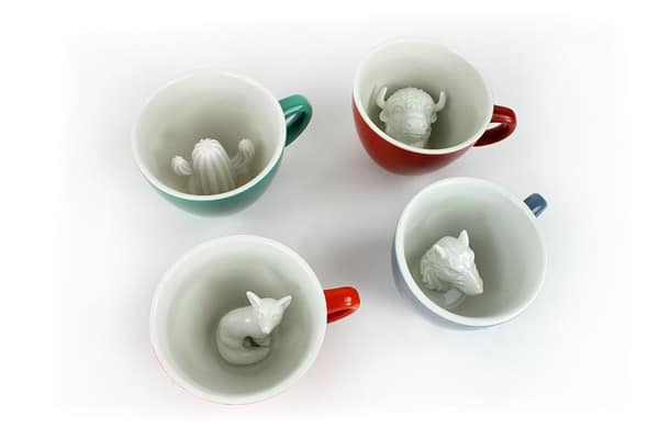 Creature Cups Specialty Coffee Mugs - Desert Tribe Mug X 4 - Unique Coffee Mugs