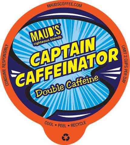 Maud's Righteous Blends Double Caffeine Medium Dark Roast Recyclable Coffee Pods 48ct