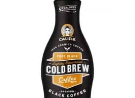 Califia Farms Pure Black Coffee Lightly Sweetened Cold Brew 48 oz