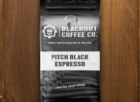 Blackout Coffee Pitch Black Espresso Whole Bean Dark Roast Coffee 12oz