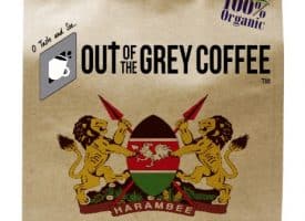 Out of the Grey Coffee Organic Kenya AA Whole Bean Dark Medium Roast Coffee 16oz