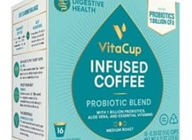 VitaCup Probiotic Blend Medium Roast Healthy Coffee Pods 16ct