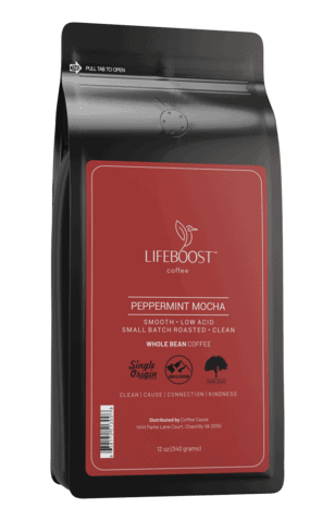 Lifeboost Peppermint Mocha - Best Holiday Coffee