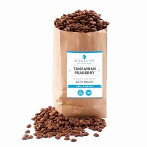 Grosche Tanzanian Peaberry Dark Roast Whole Bean Coffee 16oz