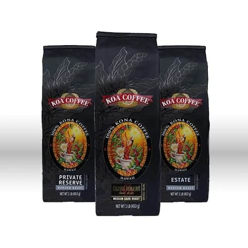 Tri Pack Kona Coffee - Best Hawaiian Coffee