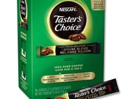 Nescafe Taster's Choice Stick Pack, Decaf, 0.06oz, 80/Box, 6