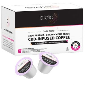 Bidio Organic CBD Coffee Dark Roast 10mg Caffeine