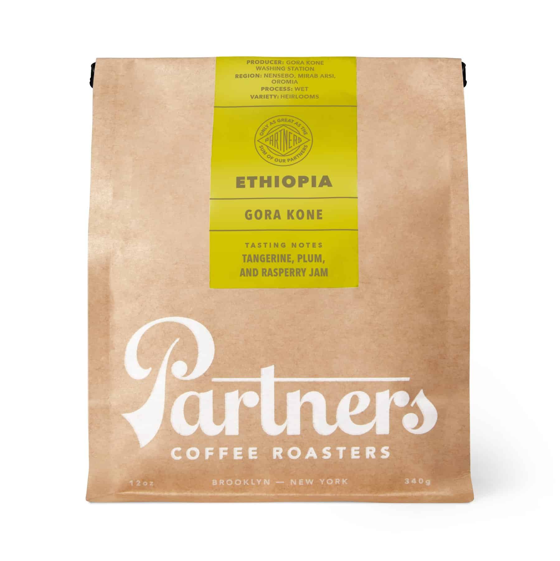 Partners Coffee Ethiopia Light Roast 12 oz - Best Quality Coffee